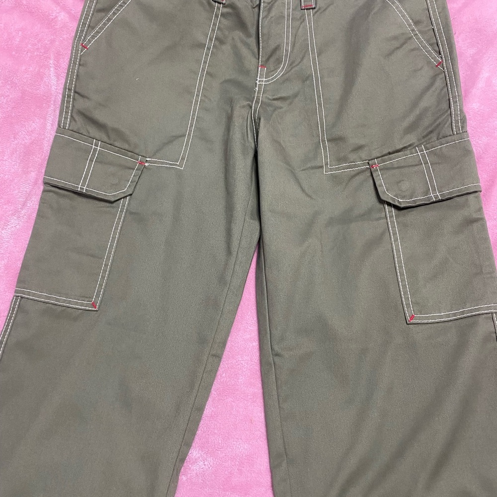 True religion  green with white and red stitching Cargo Pants